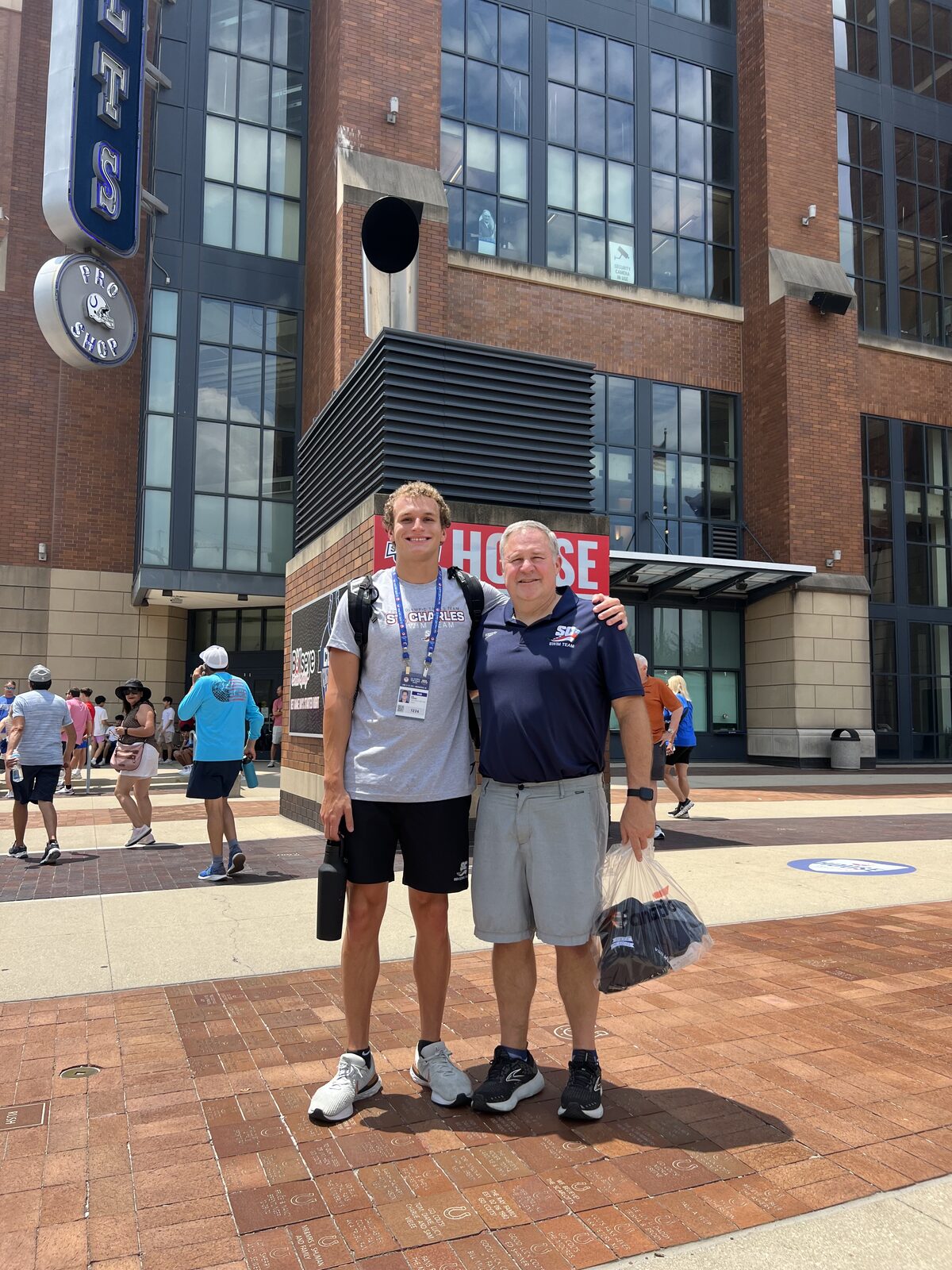 At the U.S. Olympic Trials with my Saint Charles coach
